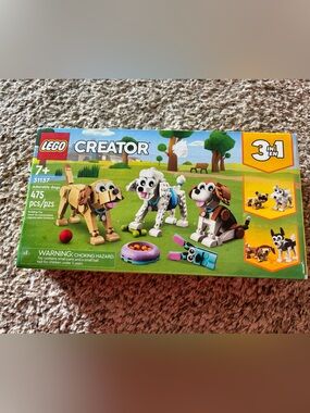 LEGO Creator Dogs Playset with Blue, Green, Brown, White Accents